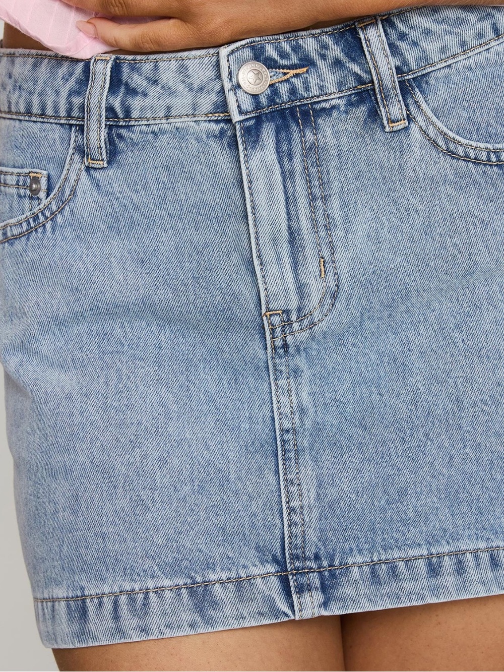 Princess Polly Light Blue Denim Mini Skirt - Picture 5 of 7